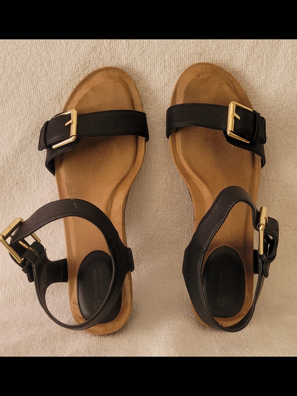 Giani Bernini Black Women's Memory Foam Block Heel Dress Sandals size 8 (#2)